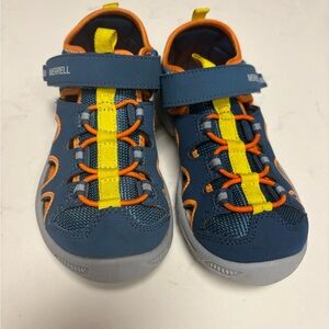 ❌SOLD❌Merrell Kids Navy Blue Sandals with Orange and Yellow Accents